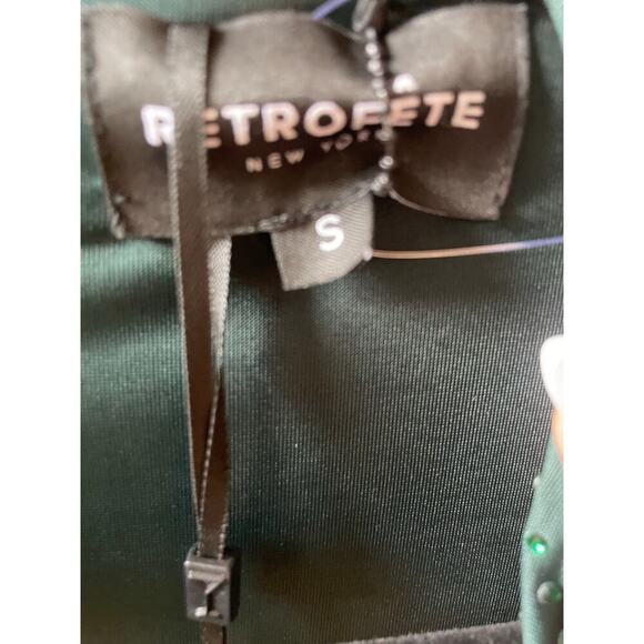 NWT Retrofete Embellished Alpine Mini Dress in Green Pine Size Small - Picture 13 of 13